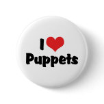 I Love Puppets Button