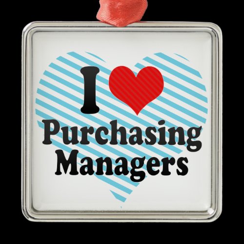 I Love Purchasing Managers Christmas Tree Ornament