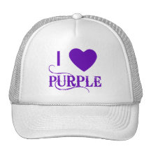 I Love Purple with Purple Heart Trucker Hats