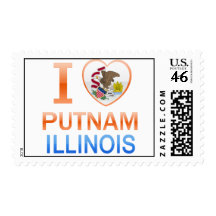 I Love Putnam, IL Postage Stamp
