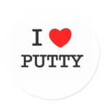 I Love Putty Stickers