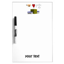 I Love Puzzle Caches Rebus Geocaching Lover Custom Dry Erase Whiteboard