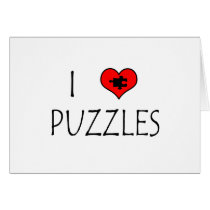 I Love Puzzles cards by fullofNuts I Love Puzzles cards