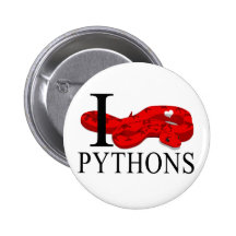 I Love Pythons Buttons