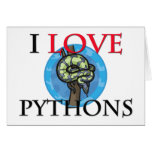 I Love Pythons cards