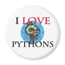 I Love Pythons magnets