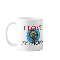 I Love Pythons mugs by tshirtshirts I Love Pythons mugs