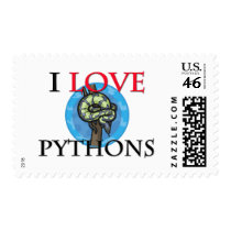 I Love Pythons postage