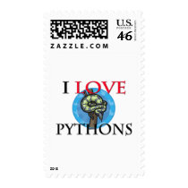 I Love Pythons postage