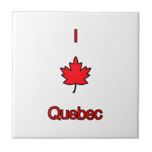 I Love Quebec Ceramic Tile