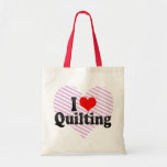 I Love Quilting Canvas Bag
