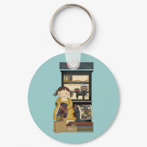 I Love Quilting keychains