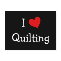 I Love Quilting postcards