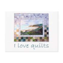 I love quilts postcard