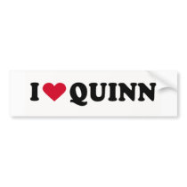 I LOVE QUINN bumper stickers