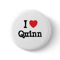 I love Quinn heart custom personalized buttons
