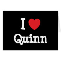 I love Quinn heart custom personalized cards