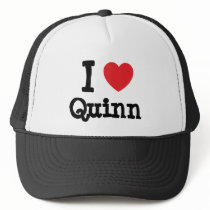 I love Quinn heart custom personalized hats
