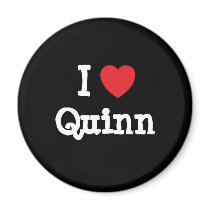 I love Quinn heart custom personalized magnets