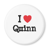I love Quinn heart custom personalized magnets