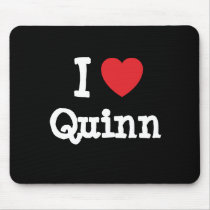 I love Quinn heart custom personalized mousepads