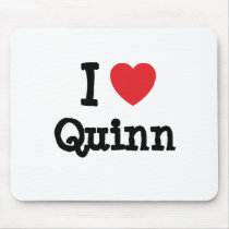 I love Quinn heart custom personalized mousepads
