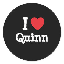 I love Quinn heart custom personalized stickers