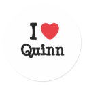 I love Quinn heart T-Shirt stickers by funnycustomtshirts I love Quinn heart T-Shirt stickers
