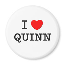 I Love Quinn magnets