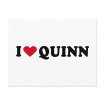 I LOVE QUINN postcards