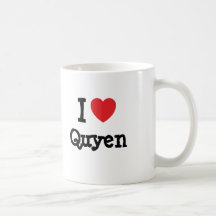 I love Quyen heart T-Shirt Coffee Mugs