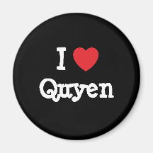 I love Quyen heart T-Shirt Fridge Magnets