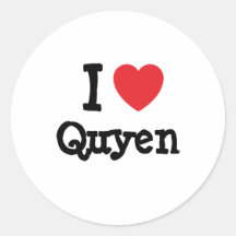I love Quyen heart T-Shirt Stickers