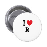 I love R&B heart custom personalized Pinback Button