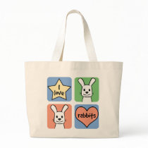 I Love Rabbits bags