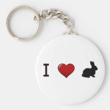 "I Love Rabbits" Keychain