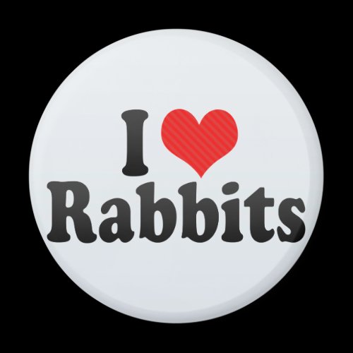 I Love Rabbits Fridge Magnets
