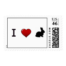"I Love Rabbits" Stamps