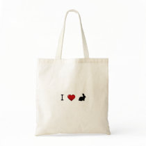 "i Love Rabbits" Tote Bag