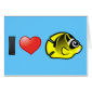 I Love Raccoon Butterflyfish Greeting Card