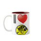 I Love Raccoon Butterflyfish Two-Tone Mug