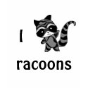 I love raccoon T-shirt by anacletocold I love raccoon T-shirt