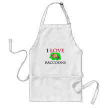 I Love Raccoons Aprons