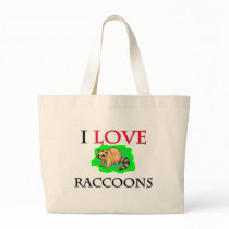 I Love Raccoons bags