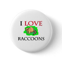 I Love Raccoons buttons