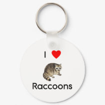 I love raccoons Keychain
