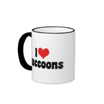 I Love Raccoons Coffee Mug