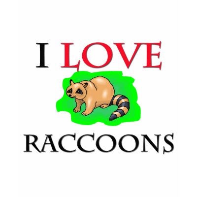 I Love Raccoons T-shirts by tshirtshirts