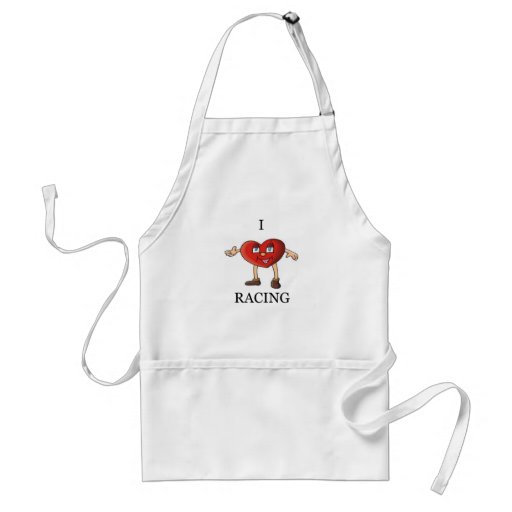 i love racing apron