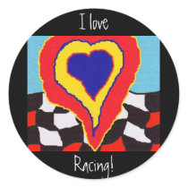 I Love Racing! stickers by SassyStickerStore I Love Racing! stickers